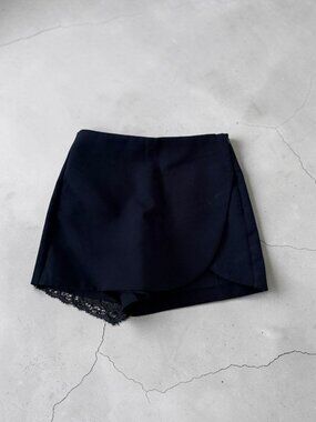 ZARA Black Mini Skirt Skort Size XS Womens